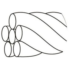 SS Twisted wire  30" Spool, Six Strands